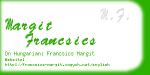 margit francsics business card